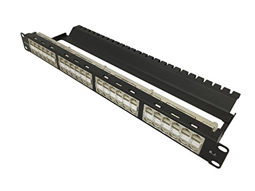R.J. Enterprises - Cat6, 10 Gig, TOOL-LESS, High Density Patch Panel (Shielded)(48 Port in 1U) - HDPP-48S-C6