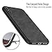 Salawat Compatible iPhone Xs Max Case, Slim PU Leather Vintage Shockproof Phone Case Cover Lightweight Premium Soft TPU Bumper Hard PC Protective Case for iPhone Xs Max 6.5inch 2018 (Black)