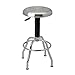 Seville Classics Flat Top Seat Height Adjustable Pneumatic Heavy-Duty Commercial-Grade Work Stool, Stainless Steel