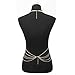 JoJo&Lin Gold Tone Chunky Chain Necklace Cross Harness Body Chain Jewelry with Fine Cuban Link Chain