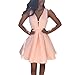GONKOMA Fashion Women Summer Deep V Neck Sleeveless Cocktail Party Dress