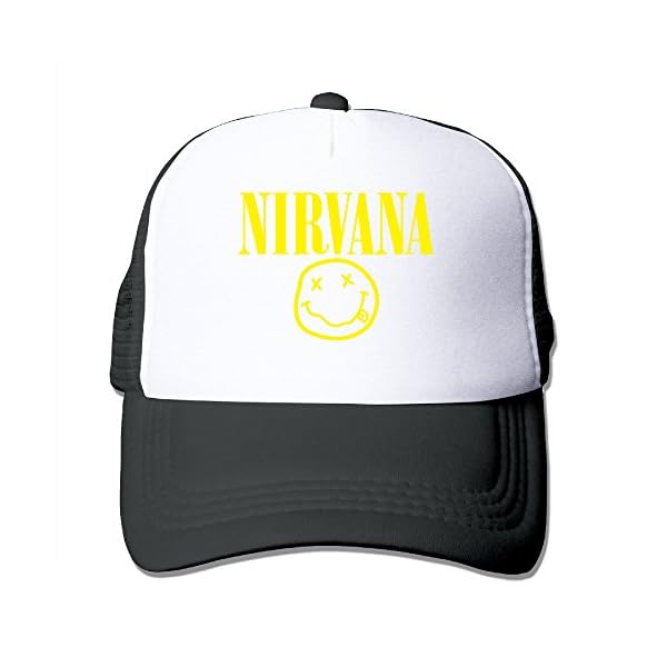 SAXON13-For-Men-Women-Baseball-caps-Meshback-Nirvana-Cap-Hats-Black