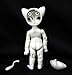 JunkySpot Hujoo Nano Freya Special Edition Glow Blank 12cm Ball Jointed Cat Anthro Doll with Random 12mm Eyes