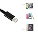 Hallein(TM) 3.1A 15W Dual Port High Speed USB Car Charger with 3ft 8 Pin Lightning to USB Sync & Charging Cable Cord (Black)