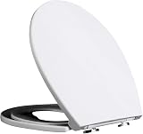 RAM White Soft Close Family Toilet Seat with Quick Release Adjustable Hinges view 4
