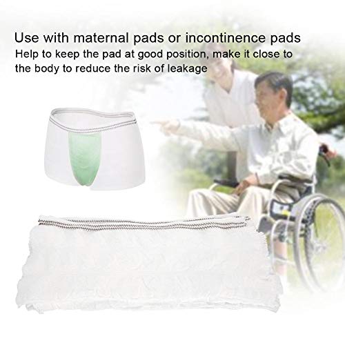 Huairdum Mesh Incontinence Aid Panties, 10 Pcs Breathable High Comfortable Fixed Reusable Washable Diaper Stretch Net Pants for Elderly Maternity People(L) - Thumbnail 7