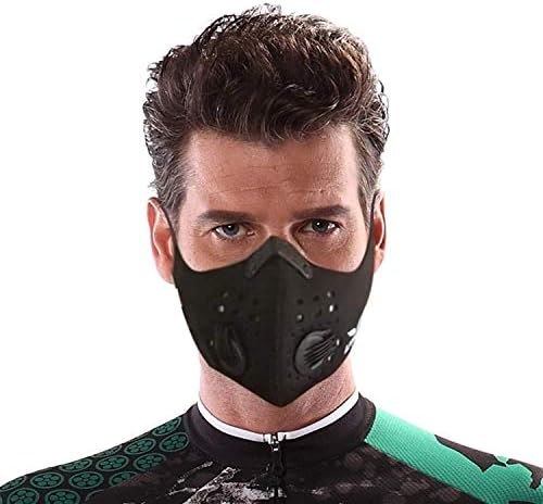 Dust Mask by UTKU | Washable and Reusable Neoprene Mask with 2 Activated Carbon N99 Filters For Outdoor Activities | Face Mask For Woodworking Mowing Running Cycling Winter Sports