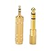 eBoot 4 Pieces Headphone Adapter 6.35 mm (1/4 Inch) Male to 3.5 mm Female Stereo Adapter Plus 3.5 mm Stereo Male to 6.35 mm (1/4 Inch) Stereo Female, Gold Plated