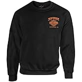 Harley-Davidson Men's Custom Freedom Fleece Pullover Crew Sweatshirt - Black