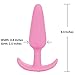 Doc Johnson Mood - Naughty 1 - Silicone Anal Plug - Small - 3.3 in. Long and 0.8 in. Wide - Tapered Base for Comfort Between The Cheeks - Small - Pink