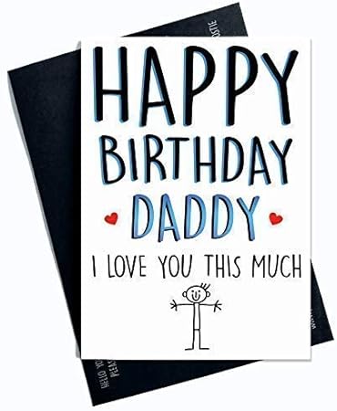 Amazon 誕生日カード パパ ハッピーバースデー パパ I Love You This Much Daddyカード 息子からのパパ用カード グリーティングカード Pc328 グリーティングカード 文房具 オフィス用品