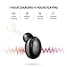 Mpow EM1 Bluetooth Earpiece, V4.1 Wireless Headphones, 6-Hr Playing Time Mini Bluetooth Earbud with Microphone, Invisible Car Bluetooth Headset for Cell Phone (One Pcs, Two Charger), Black