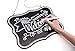 UNIQOOO 10x14 inch Hanging Decorative Chalkboard Sign, Double-Sided Non Porous Wooden Signage Message Board Home Welcome Signs, Perfect for Wedding Cafe Kids Doodling Back to School Decor, Set of 4