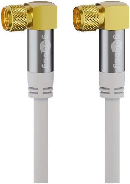 Goobay 70490 SAT Antenna Cable, 135 dB, 4x Shielded, White, 10m Length