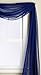 Editex Home Textiles Monique Sheer Window Scarf, 58 by 216-Inch, Navy