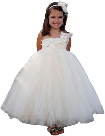country lace flower girl dresses