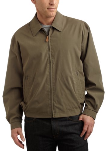 London Fog Men's Auburn Zip-Front Golf Jacket (Regular & Big Sizes), Olive, 3X-Large Tall