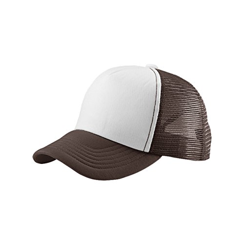 MG Unisex Summer Trucker Cap-6801B-Chocolate/White