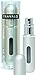 Travalo Classic HD Perfume Atomizer | Genie-S TSA Approved Travel Perfume Bottle Refillable | Reusable Airtight Easy-Fill Mini Pump Sprayer | Lightweight Elegant Design w/Volume Window Silver 0.17oz