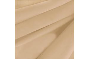 Texco Inc 60" Wide Solid Interlock Lining 100% Polyester Knit 2 Way Stretch/Apparel, Home/DIY Fabric, Party Decoration, Khaki #142 2 Yards