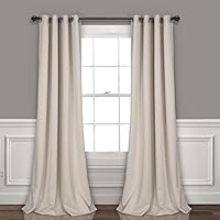 Lush Decor Curtains-Grommet Panel with Insulated Blackout Lining, 95" L Pair, Wheat