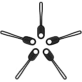 Keyport ParaPull 5-Pack (Black) - Premium Nylon Paracord Zipper Pulls - Heavy Duty Mini Cord Replacement for Backpacks, Bags, Boots, Jackets, Purses & More - Universal Zipper Extender - EDC Lanyard