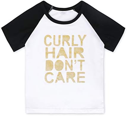 Toddler Baby Girls Boys Raglan Tees for Short Sleeve Cotton T-Shirt Baseball Jesey Culy Hair Don't Care …