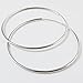 IDoy AmpleLove 925 Sterling Silver Hoop Earrings - Simple Polished Large Round Earrings for Women 50mm