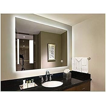 Hans&Alice LED Lighted Rectangular Wall Mounted Mirror (36