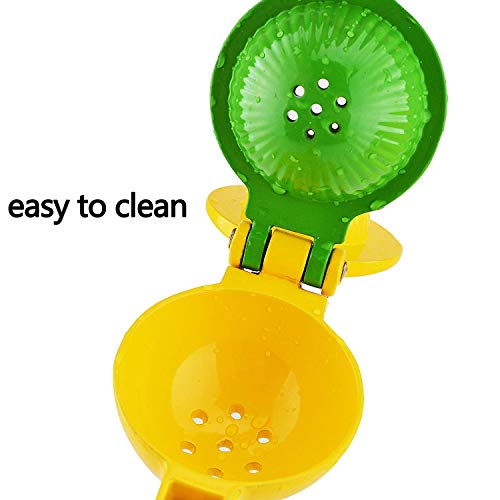 Favson Lemon Lime Squeezer - Premium Quality Metal Manual Citrus Press Juicer Citrus Juicer Aluminum Lime Squeezer Yellow
