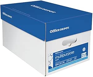 Office Depot Brand Multi Use Paper Letter Size Paper 96 Brightness 20 Lb White Ream Of 500 Sheets Case Of 10 Reams Cover Stock Papers Office Products Amazon Com Office Depot Brand Multi Use Paper Letter Size Paper 96 Brightness 20 Lb White Ream Of 500 Sheets Case Of 10 Reams Cover Stock Papers Office Products Amazon Com