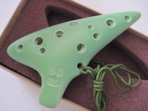 Paragon Ceramic Ocarina Apple Green Soprano G Key High temperature Kiln Treated good Hardness Endurability