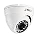 ZOSI 4 Pack 1080P 2.0MP Outdoor Indoor 3.6mm 24PCS Infrared IR Lens Day Night CCTV IR Cut White Dome Surveillance Security Camera Compatible for TVI DVR