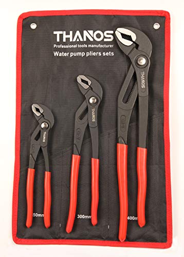 THANOS Tongue and Groove Pliers Set.Slip Joint Pliers Set.Water Pump Pliers Set with Push Button, Quick Adjust Channel Locks Pliers,Plumbing Pliers 10-12-16Inch (3PCS Water Pump Pliers Set)