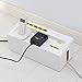 Cable Management Box Cord Organizer - White Special 12'' x4.8''x4.8'' For PC Wall Power Strip Wire Plug Cover Conceal Hide Solution Kit with Fastening Cable Zip Ties