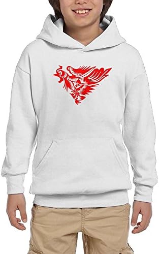 Vector Phoenix Folk Pattern Cut Youth Classic Hooded Hoodie With Pocket Sweatshirt