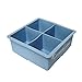Cocktail Cube Silicone Extra Large Ice Cube Trays - 2.5 inches - Whiskey Drinks - Frozen Food Portions - Soap Making Molds (Blue 1 Tray)