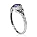 Natural African Amethyst 925 Sterling Silver Triquetra Celtic Knot Ring