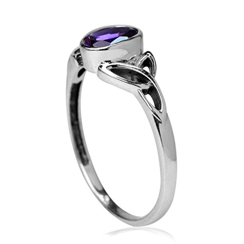 thumbnail image 2 of 1.4ct Natural Garnet Celtic Knot Ring - 925 Sterling Silver Solitaire 2 of 12