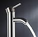 Greenspring Vessel Sink Faucet Brushed Nickel Single Hole Single Handle Aerator Modern Lavatory Tall Body Vanity Bowl Bathroom Faucets Supply Line