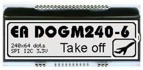 LCD Graphic Display Modules & Accessories 240x64, UC1611s black&white negative