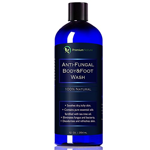 Antifungal Soap Body & Foot Wash - 12 oz with Tea Tree Oil 100% Natural Fungal Defense Care Kills Bacteria Athletes Foot Ringworm Jock Itch - Antibacterial Soap Premium Nature Antifungal Soap Body & Foot Wash - 12 oz with Tea Tree Oil 100% Natural Fungal Defense Care Kills Bacteria Athletes Foot Ringworm Jock Itch - Antibacterial Soap Premium Nature