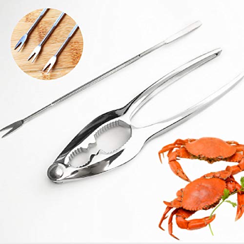 Luckkyme Seafood Tools, Lobster Crab Crackers Lobster Shellers Seafood Forks Seafood Forks(8 Pieces, red)
