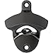Bar Brat Wall Mounted Beer Bottle Cap Opener with 2 Matching Screws and 14 Cocktail Beer Recipes (ebook) - Black