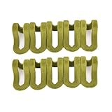 10PCS Clothes Hanger Link Mini Creative Flocking Hook Closet Organizer (Light green)