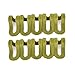 10PCS Clothes Hanger Link Mini Creative Flocking Hook Closet Organizer (Light green)
