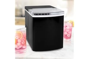FREEZIMER Ice Makers Countertop, Portable Ice Maker Machine Countertop, 9 Ice Cubes Ready in 8 Mins, Self-Cleaning Ice Machine with Ice Scoop and Basket for Home Office Bar Party