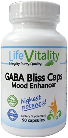 Life Vitality GABA Bliss Caps Mood Enhancer, Non-GMO, Caffeine Free, Compare to Gabatrol, 90 Vegetarian Caps