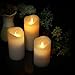 Comenzar Flickering Flameless Candles with Glass Effect Battery Operated Candles with Remote Control Cycling Timer 24 Hours Pack of 2 (H 6