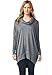 LeggingsQueen Women's Dolman Long Sleeve Loose Fit Multi-Way Tunic Top